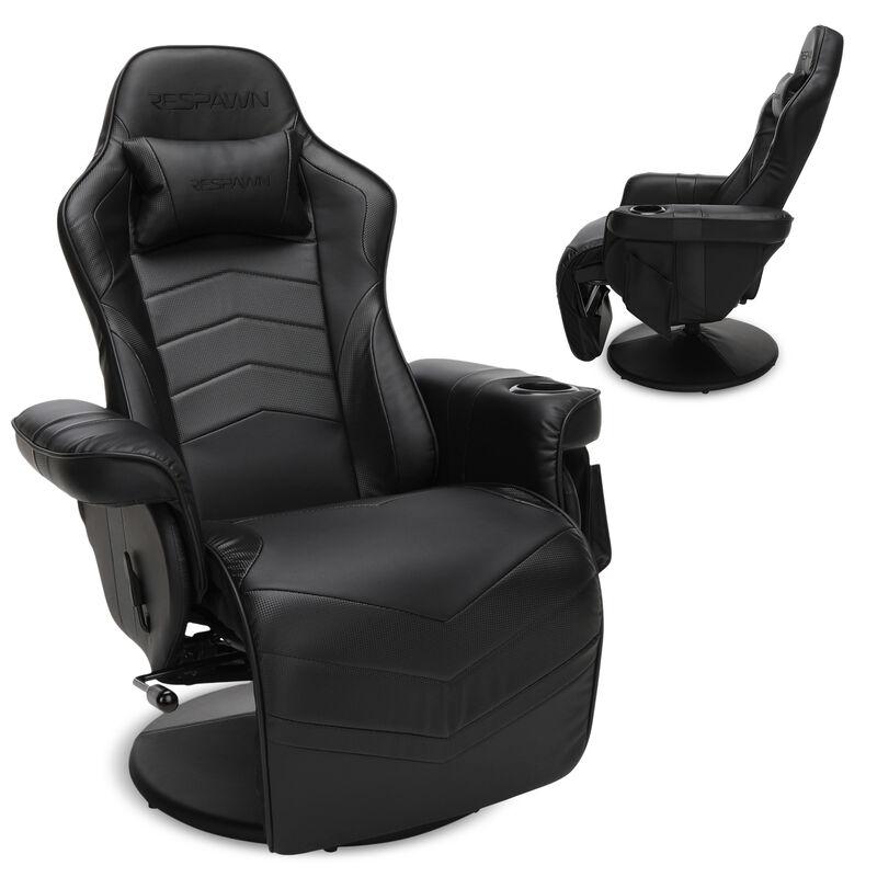 RESPAWN 900 Console Gaming Recliner with Footrest and Lumbar Support - Comfortable Ergonomic Gaming Chair with Headrest, No Wheels, Reclining, Heavy Duty, Racing Style Video Game Chairs