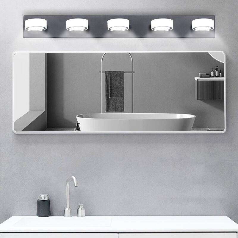 ELEMENT ACE Modern 5-Light LED Vanity Light Fixture, Wall Mounted Dimmable Indoor Lighting for Bathroom Mirror, Shower, Living Room and Dressing Room Use image number 1