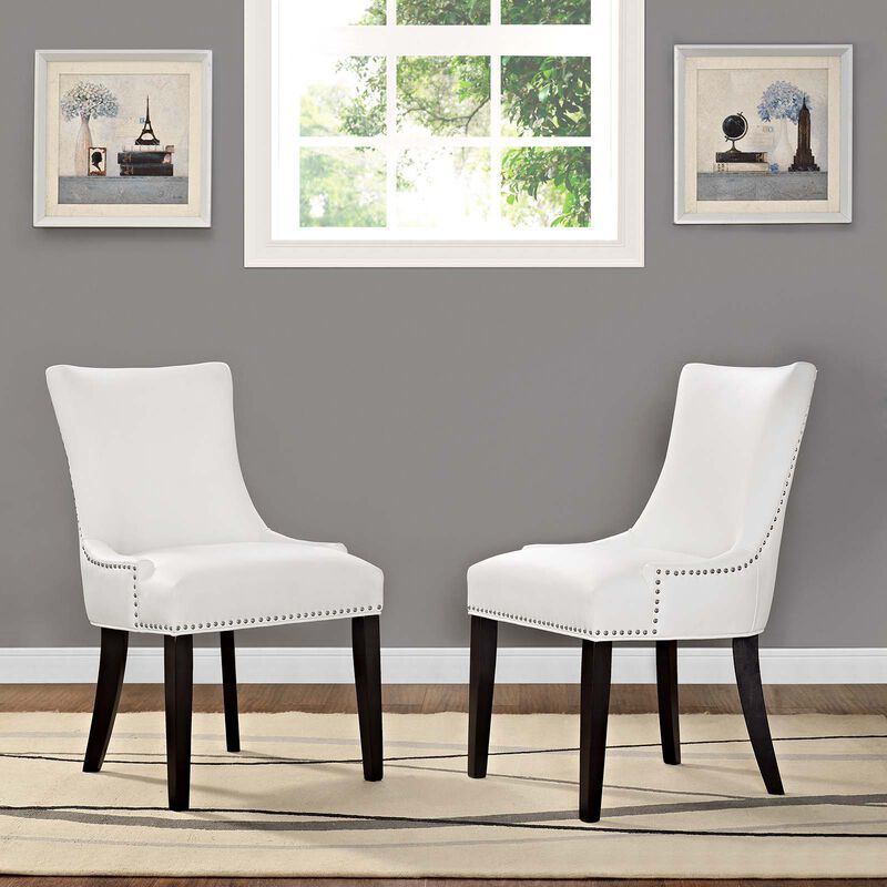 Marquis Dining Chair Faux Leather Set of 2 image number 4