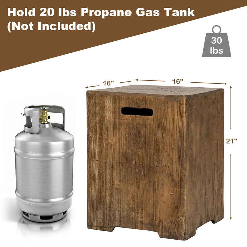 16" Outdoor Propane Tank Hideaway Table Cover for 20 lb Standard Tank image number 2