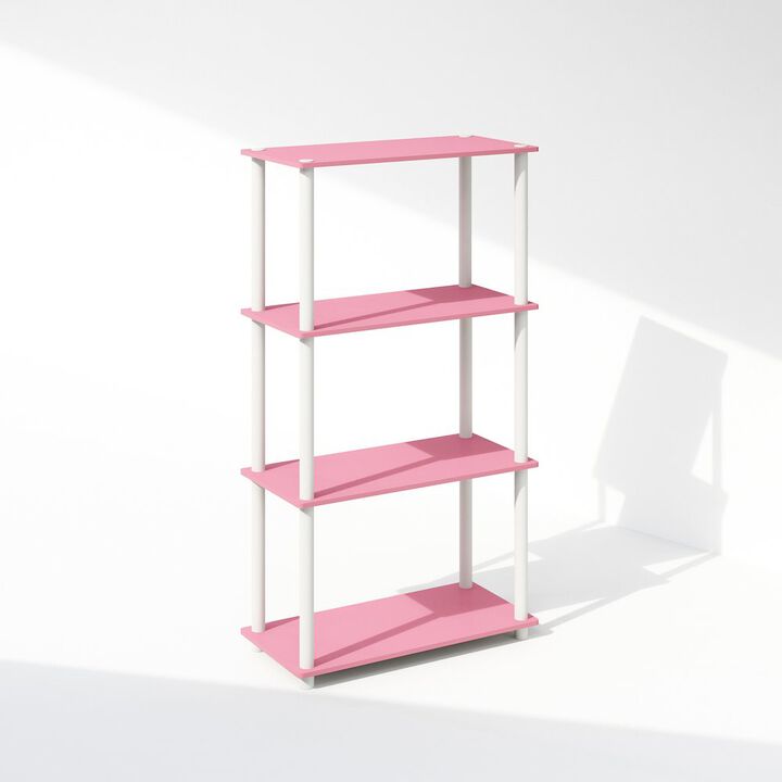 Turn-N-Tube 4-Tier Multipurpose Shelf Display Rack, Shelving Unit, Bookcase
