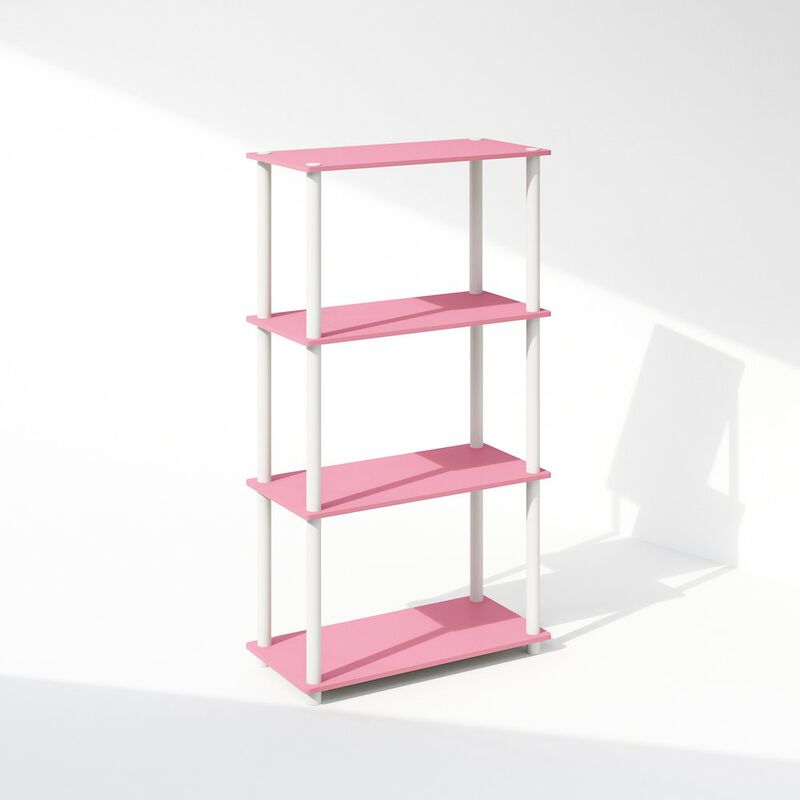 Turn-N-Tube 4-Tier Multipurpose Shelf Display Rack, Shelving Unit, Bookcase