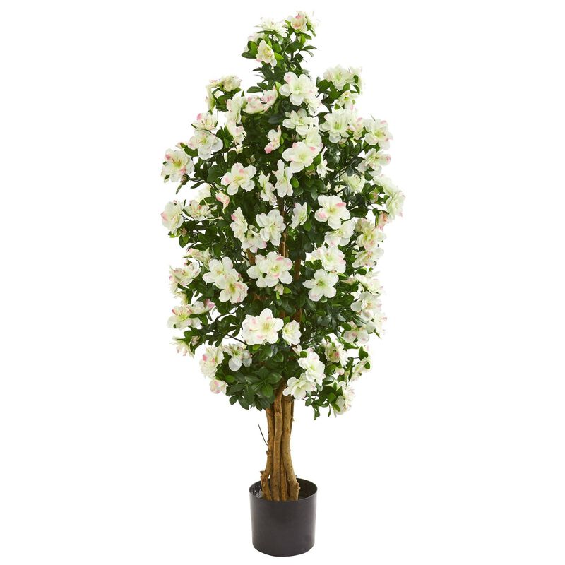 Nearly Natural 57-in Azalea Artificial Tree