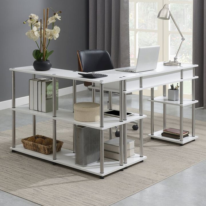 Convenience Concepts Designs2Go No Tools Desk and Console Table Set
