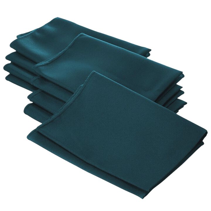 Polyester Poplin Cloth Napkins 18 by 18 Inch, Pack of 10 for Parties