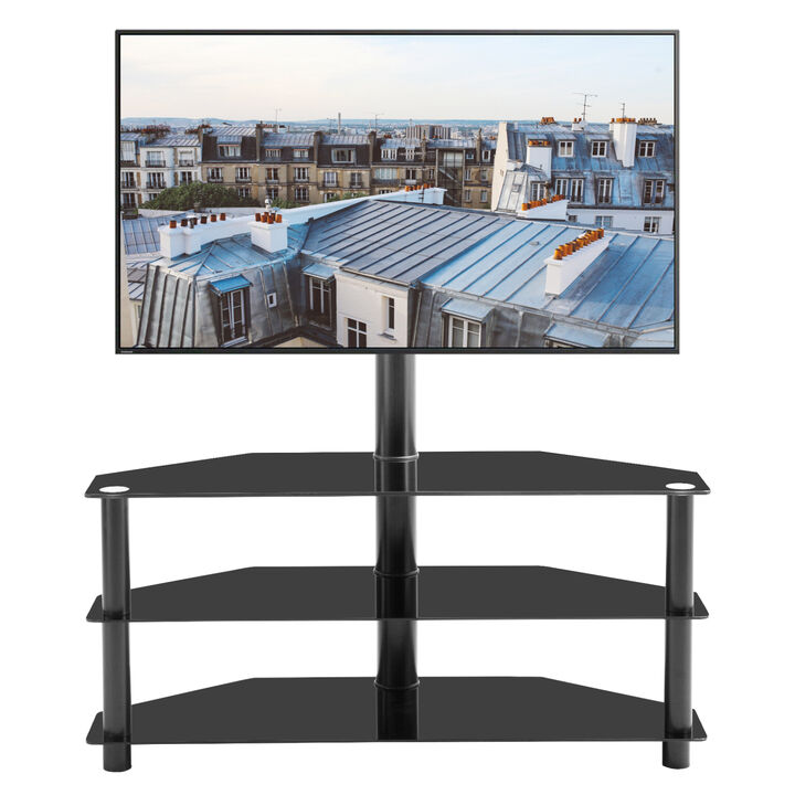 Streamdale 35" Black Multi-Function TV Stand w/ Swivel Mount