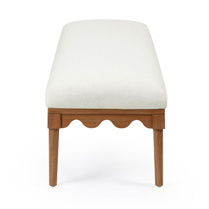 Oodle Bronze Vegan Mohair Bench in Walnut image number 4