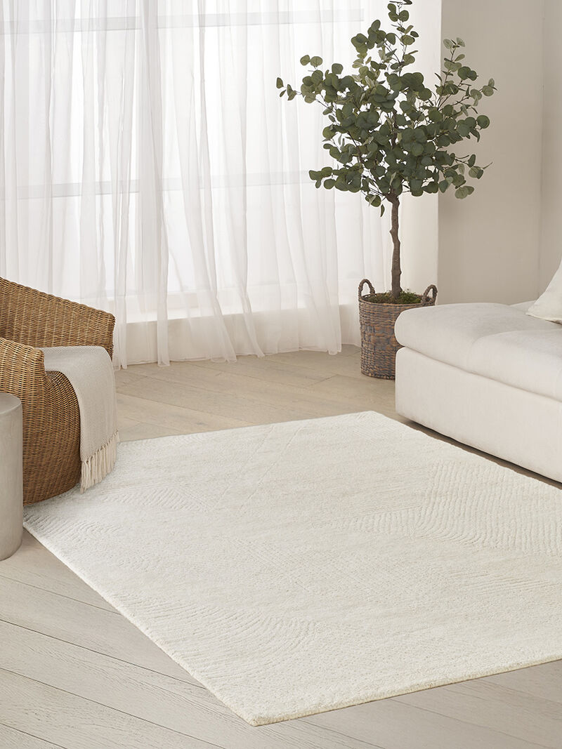 Pure Patterns PRN01 Ivory 5'3" x 7'3" Rug