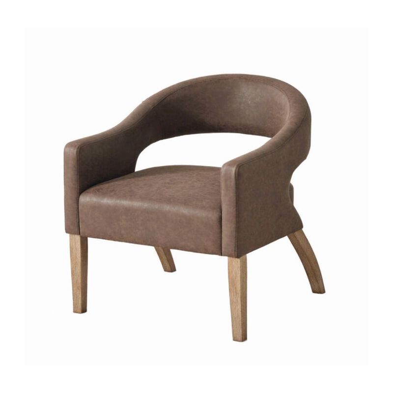 GOODSILO Modern Upholstered Accent Armchair Barrel Dining Chair Hollow-Out Side Club Chair image number 0