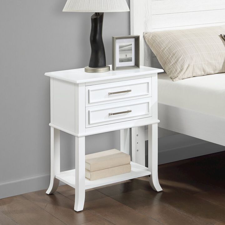 Convenience Concepts Sydney 2 Drawer End Table with Shelf