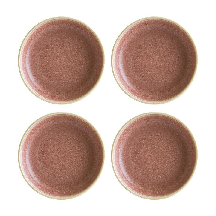 Pink Pott dia.4.25" h:1" 4 oz. Round Pink Porcelain Bowl (Set of 4)