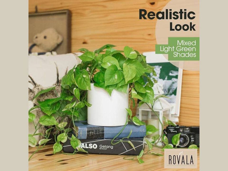 Green Artificial Hanging Flowers Home Decor Rovala Silk Plants