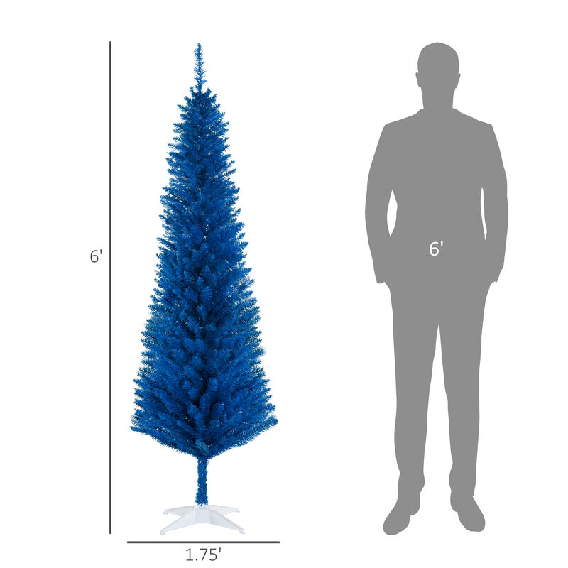 BreeBe 6' Slim Christmas Tree with Realistic Branch Tips image number 2