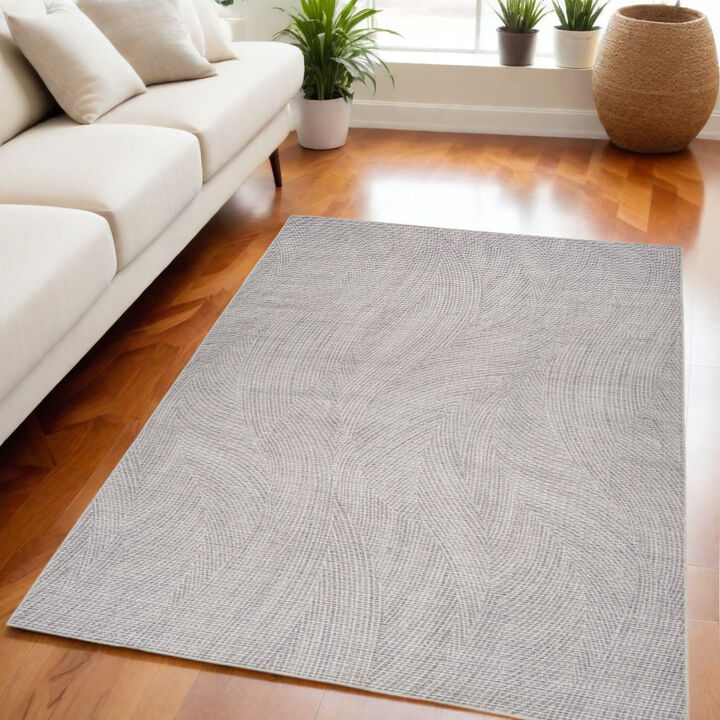 HomeRoots Abstract Power Loom Washable Non Skid Area Rug