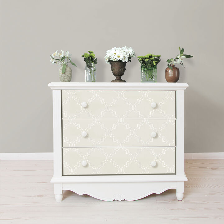 Taupe Quatrefoil Peel & Stick Wallpaper