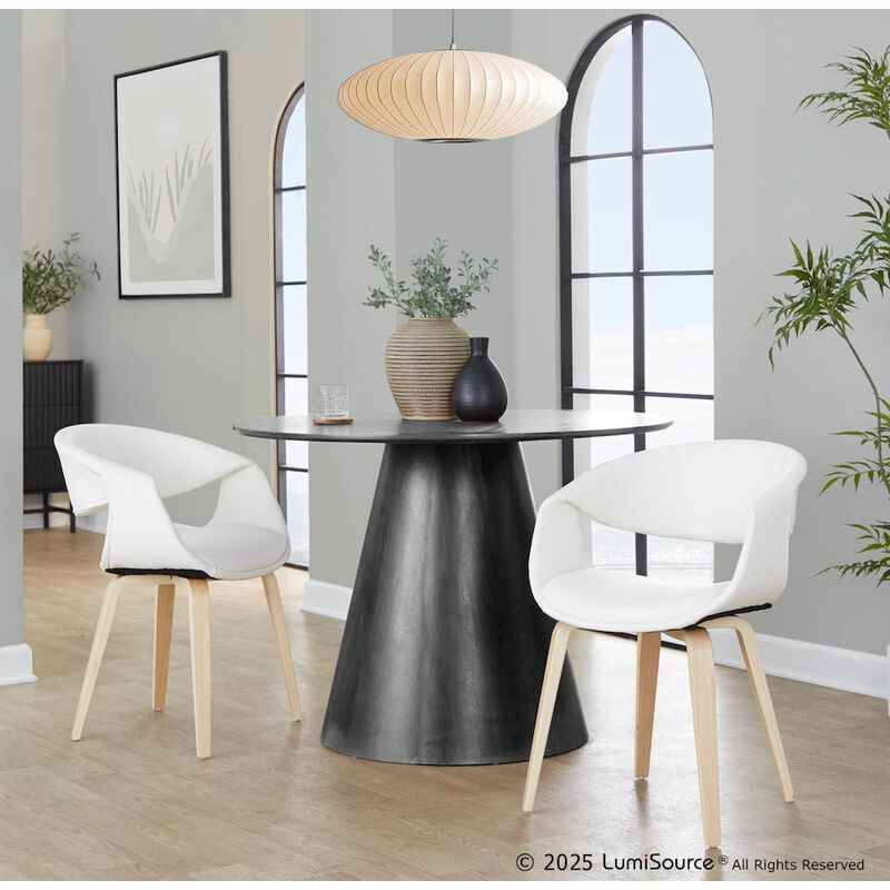 LumiSource Curvo Upholstered Chair - Set of 2