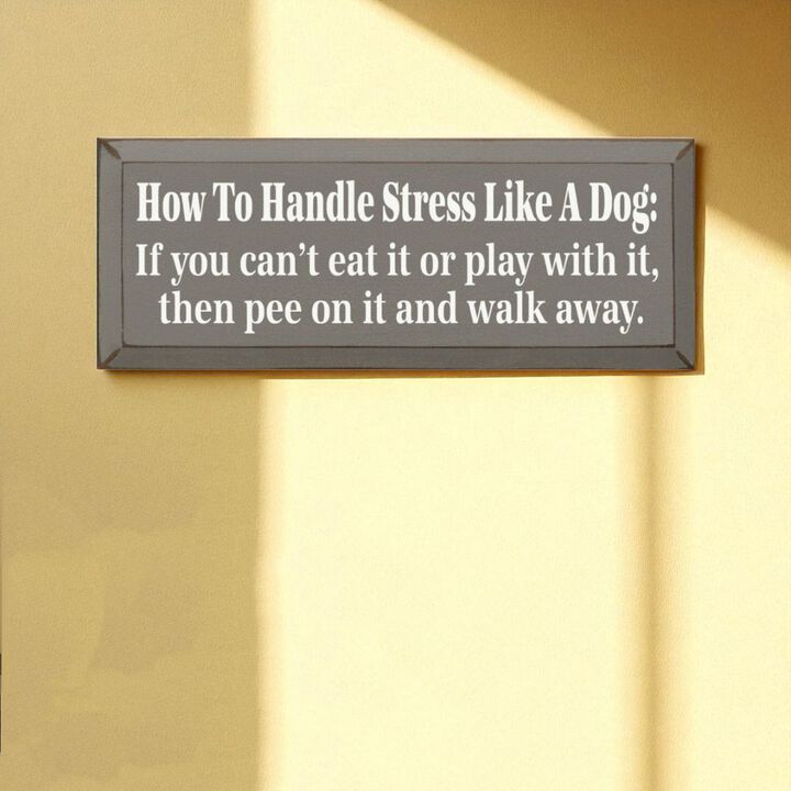 Rustic Dog Quote Wood Sign Funny Pet Saying Wall Decor for Home or Office