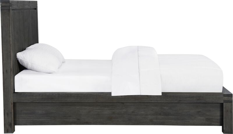 Meadow Full-Size Solid Wood Storage Bed in Graphite