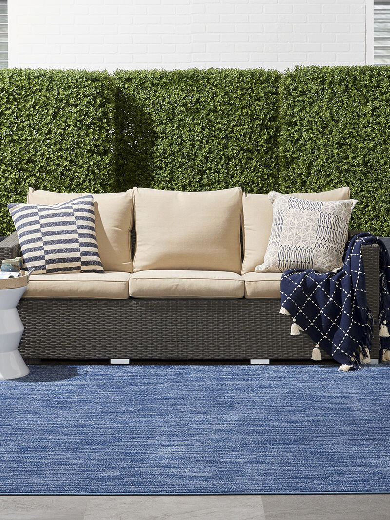 Nourison Essentials NRE01 Navy/Blue 7' x Square Rug image number 1