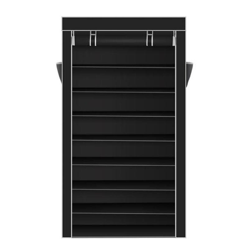 10-Tier Shoe Rack with Dustproof Cover, Shoe Storage Cabinet Organizer for Closet