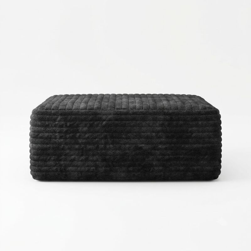 Whisen Twin Size Foam Ottoman, No Assembly Required, Modern Footrest Stool for Living Room image number 0