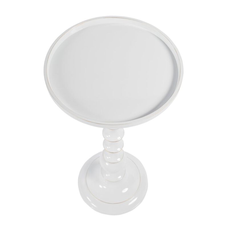 Butler Specialty Mia 11 in. W Round Metal Side Table, White