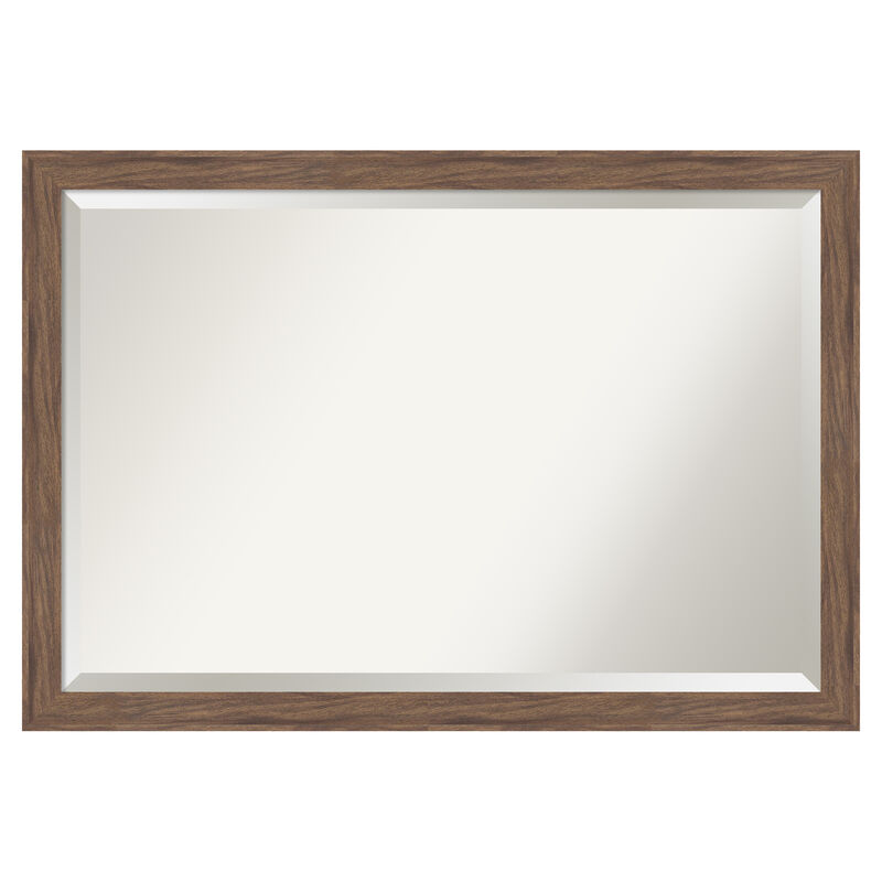 Pia Medium Brown Narrow Beveled Framed Wall Mirror image number 0