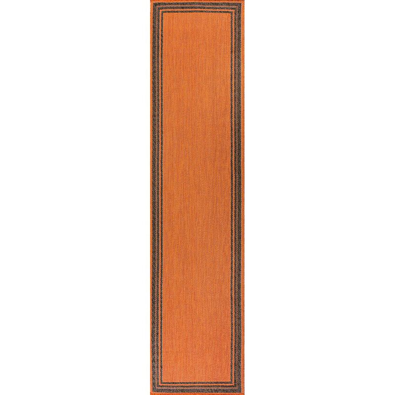 James Modern Border Stripe Indoor/Outdoor Area Rug