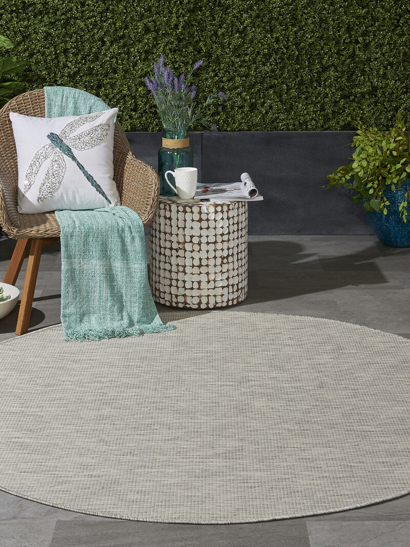 Positano POS01 Light Gray 6' x Round Rug image number 1