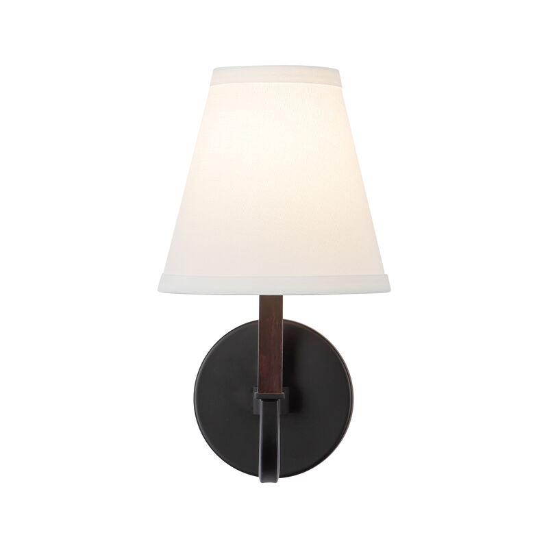Sloan 12-in Damp-Rated Wall/Vanity Light with Linen Shade image number 3