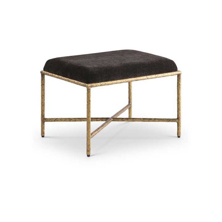 Meridian Furniture Valley Brown Chenille Fabric Bench