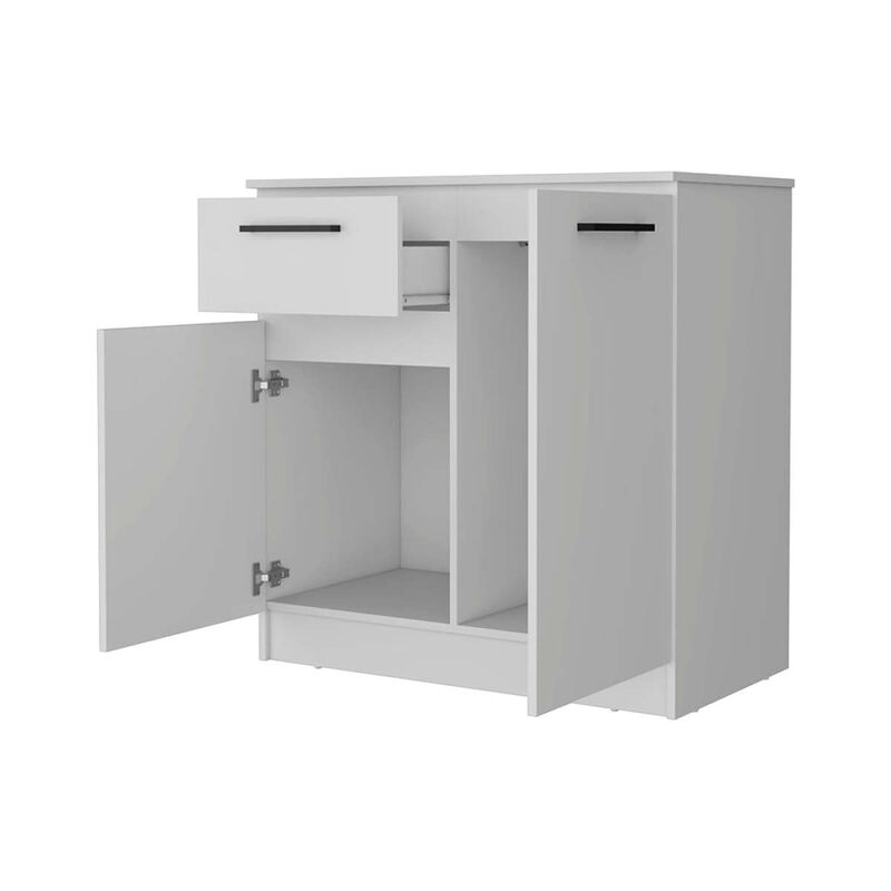 Loonam 2-Door 1-Drawer Dresser White