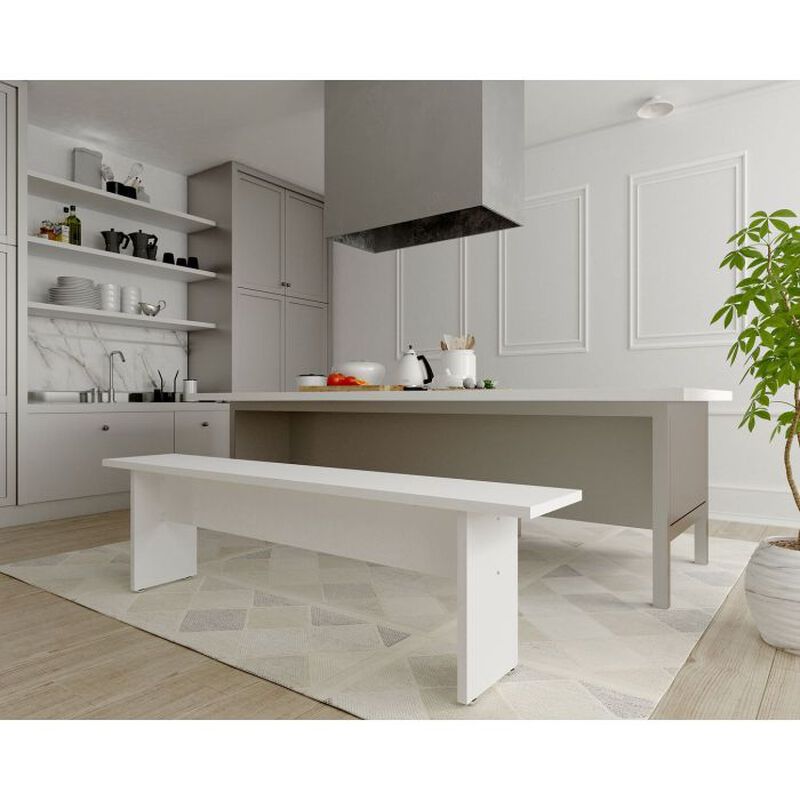 Nomad White Dining Bench