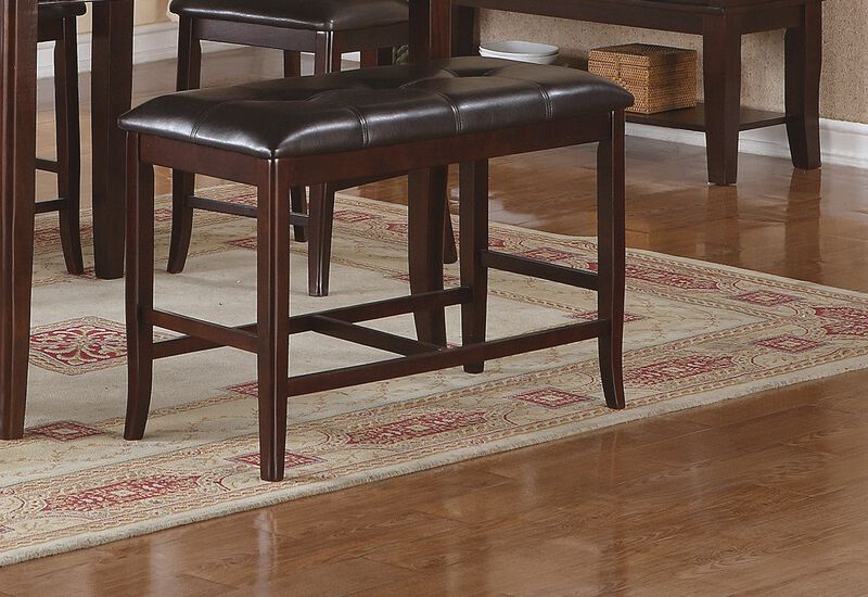 Streamdale Brown Faux Leather Counter Height Bench