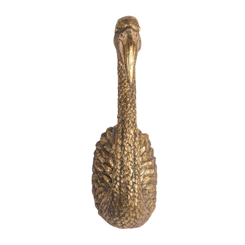 Decorative Resin Bird Bust Wall Decor, Gold image number 3