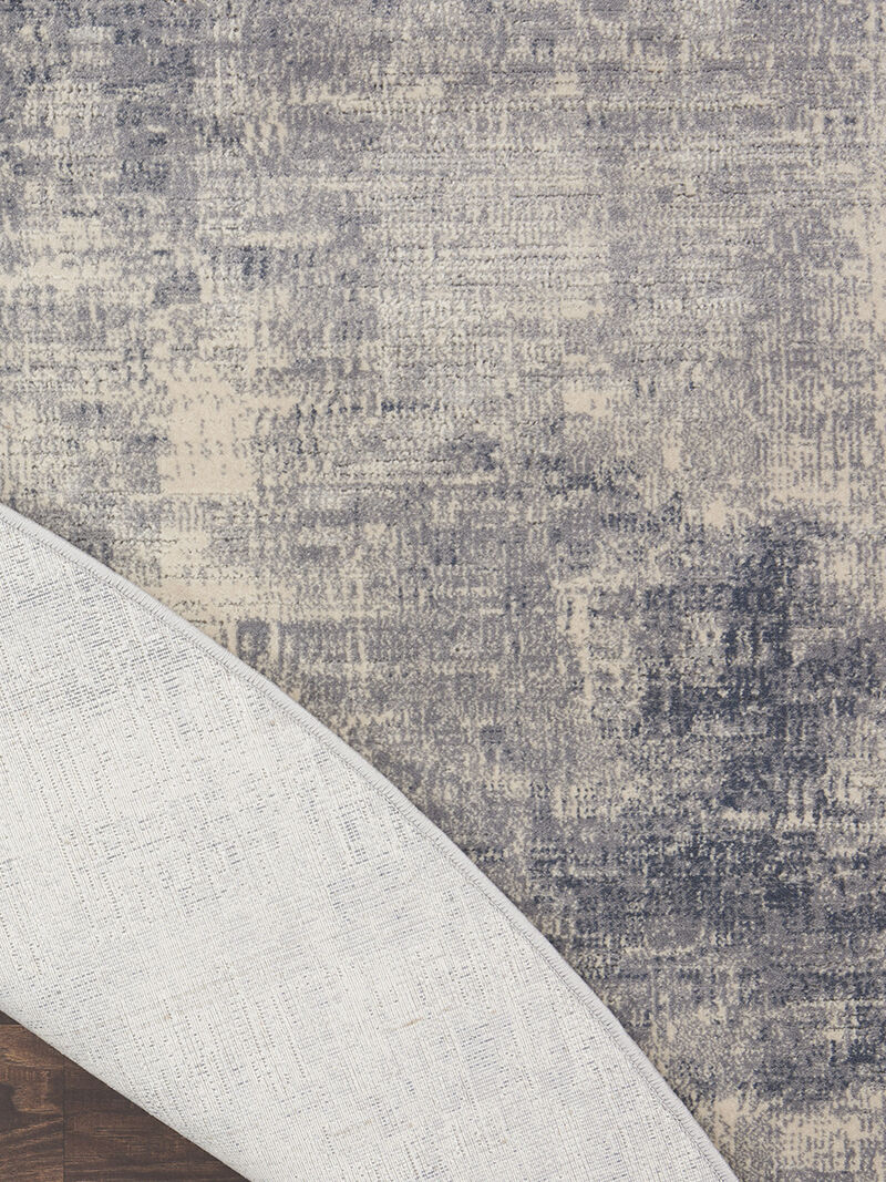 Rustic Textures RUS02 Blue/Ivory 5'3" x Round Rug