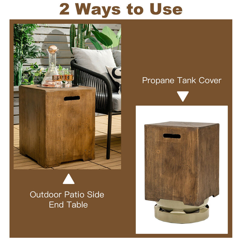 16" Outdoor Propane Tank Hideaway Table Cover for 20 lb Standard Tank image number 3
