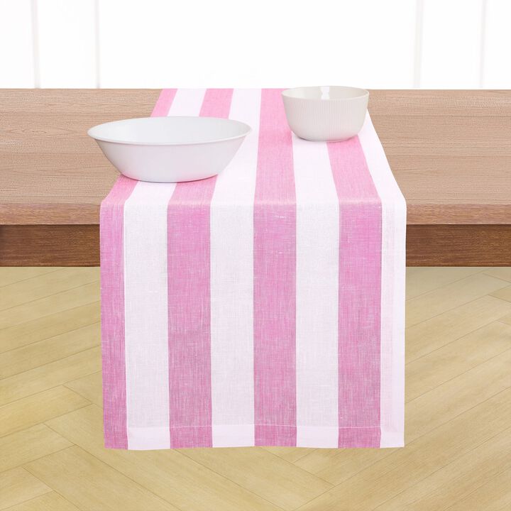 Linen Table Runner - Cabana Stripe