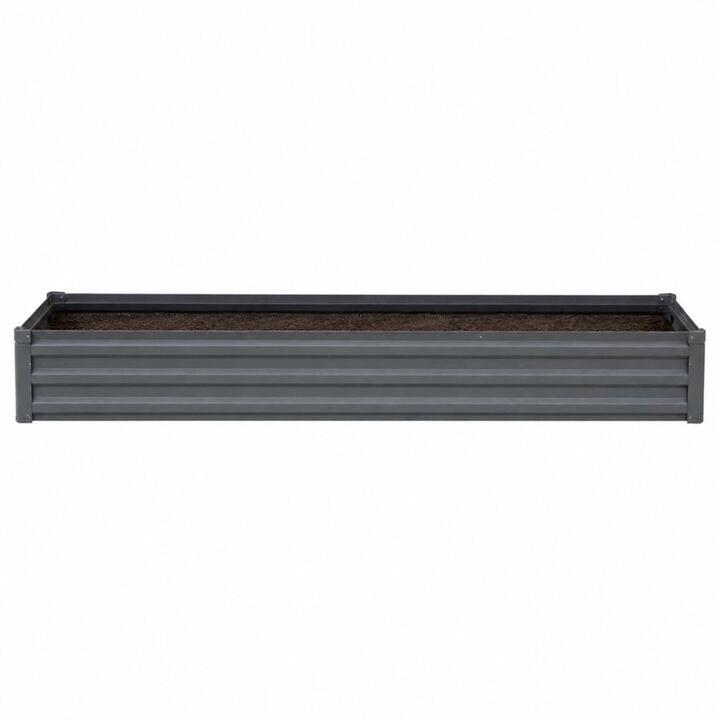 WOW PIONEER Galvanized Raised Garden Bed Kit for Outdoor Growing Flowers, Herbs, Vegetables with Sturdy Frame and Easy Assembly