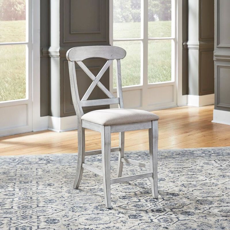 Liberty Furniture Uph X Back Counter Chair (RTA) - Set of 2 in Rubberwood Solids w/ Pine Veneers image number 2