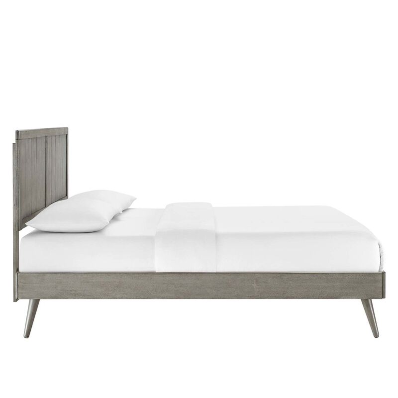 Alana Wood Twin Platform Bed With Splayed Legs image number 4