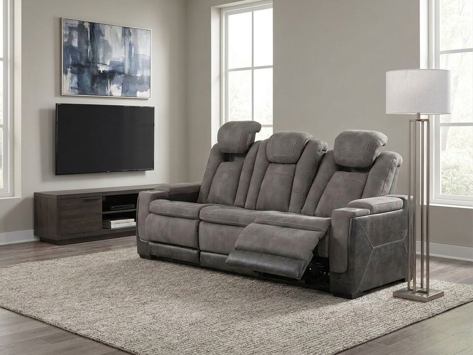 Next-Gen DuraPella Slate Power Reclining Sofa