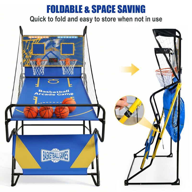 Hukwop Foldable Dual Shot Basketball Arcade Game image number 6