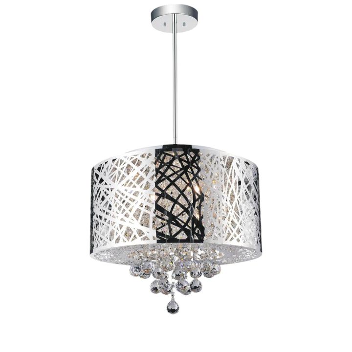 Eternity 6 Light Drum Shade Chandelier With Chrome Finish