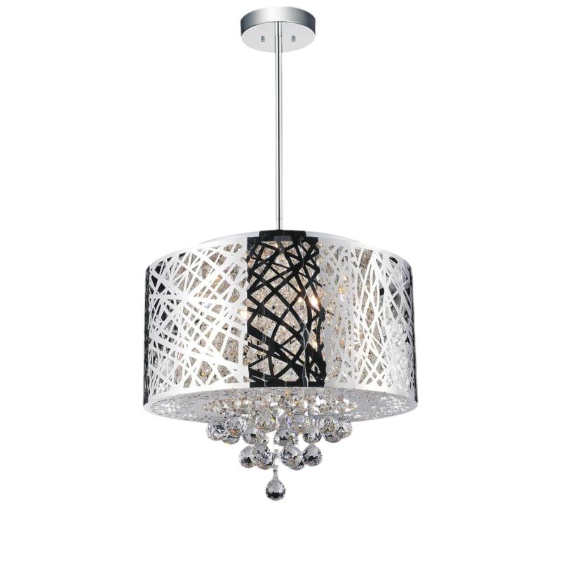 Eternity 6 Light Drum Shade Chandelier With Chrome Finish