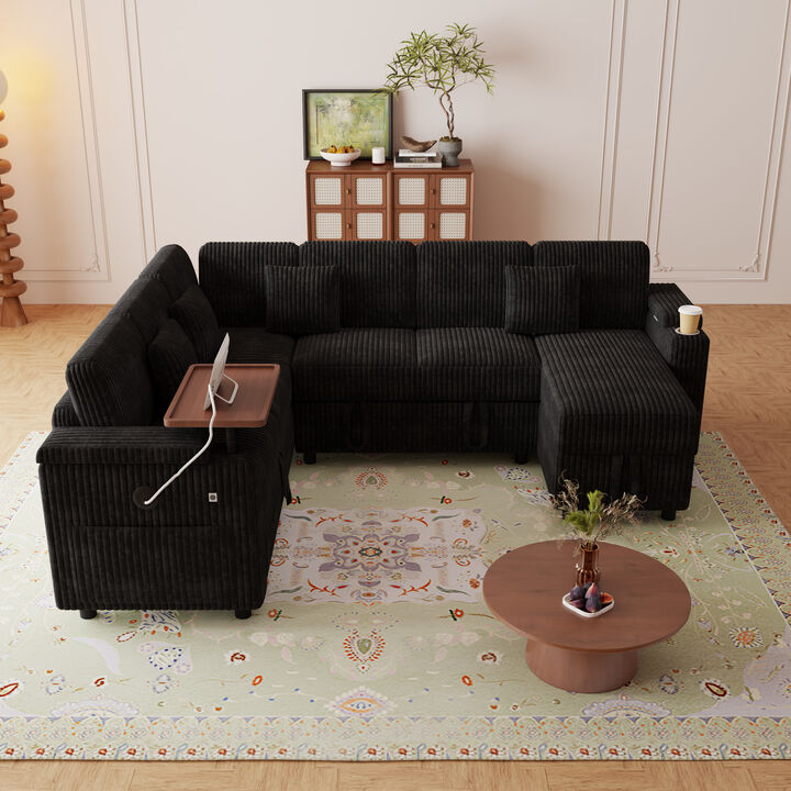 Saslip 100-inch pull-out Sectional