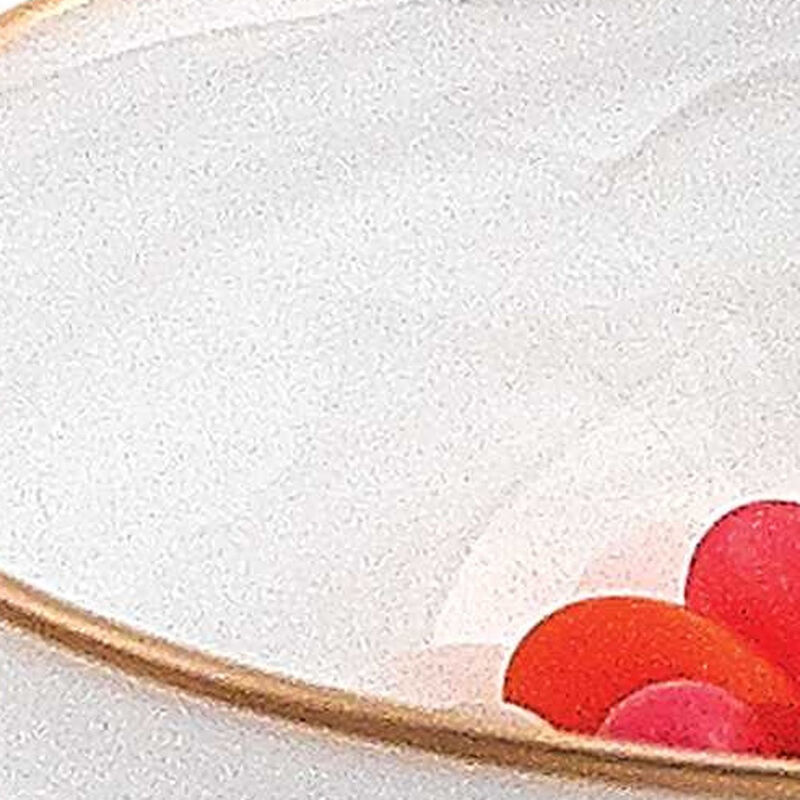 Glass Bowl with Rim – 6" Handcrafted Decorative or Serving Dish