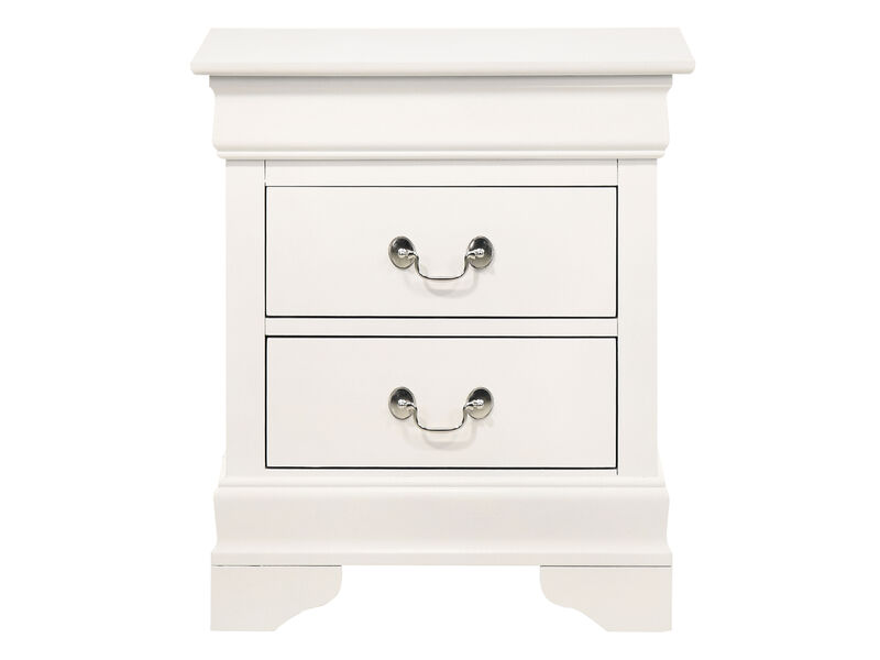Louis Philippe 2-Drawer Nightstand (24 in. H X 21 in. W X 16 in. D) image number 0