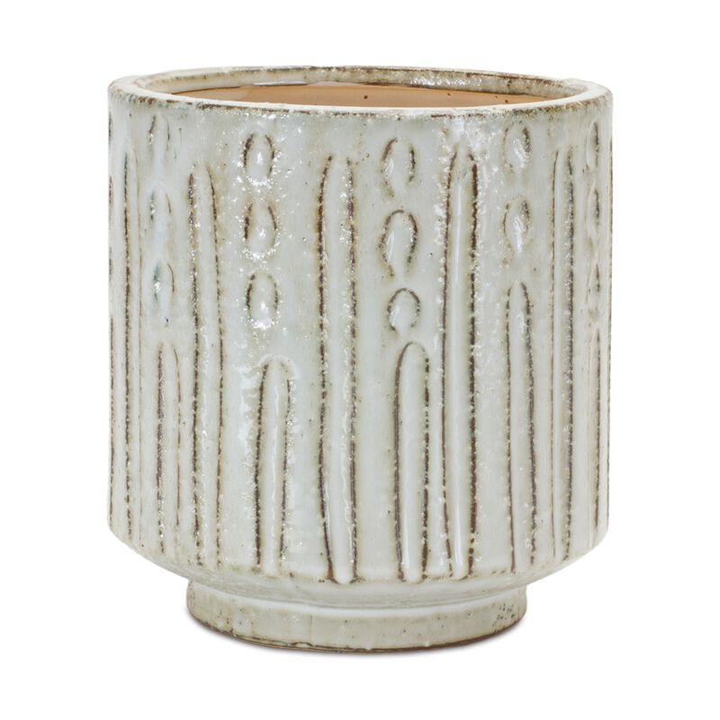 Distressed Clay Cream Planter (Set of 2)