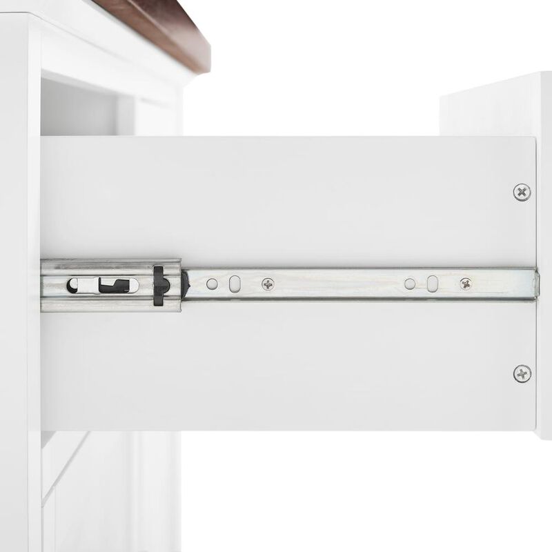 Crosley Furniture Bartlett Wood Top Kitchen Island W/Uph Square Stools